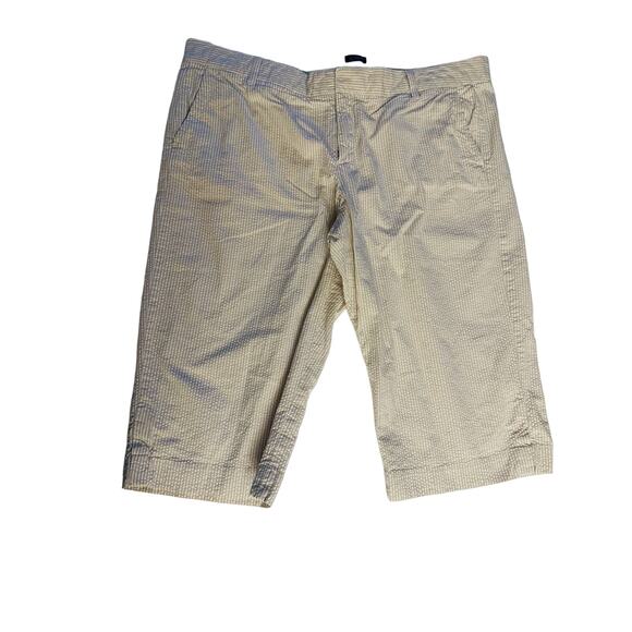 GAP Cropped Straight SeerSucker Pants  Size 14 - Picture 1 of 3